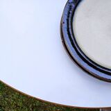 Round table in white formica and wood
