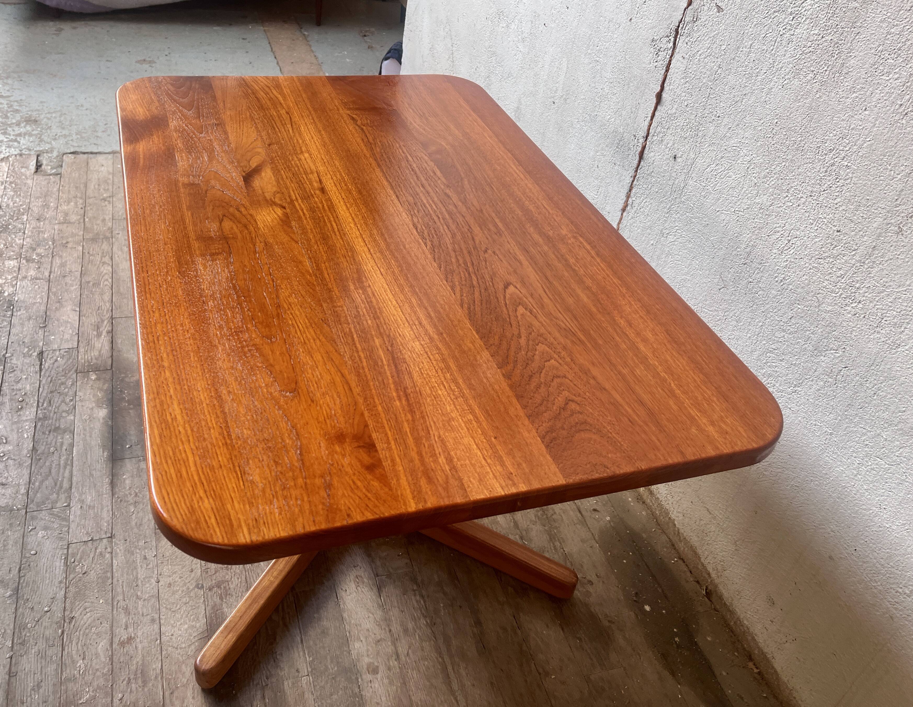 Coffee table raised in Scandinavian teak 1960