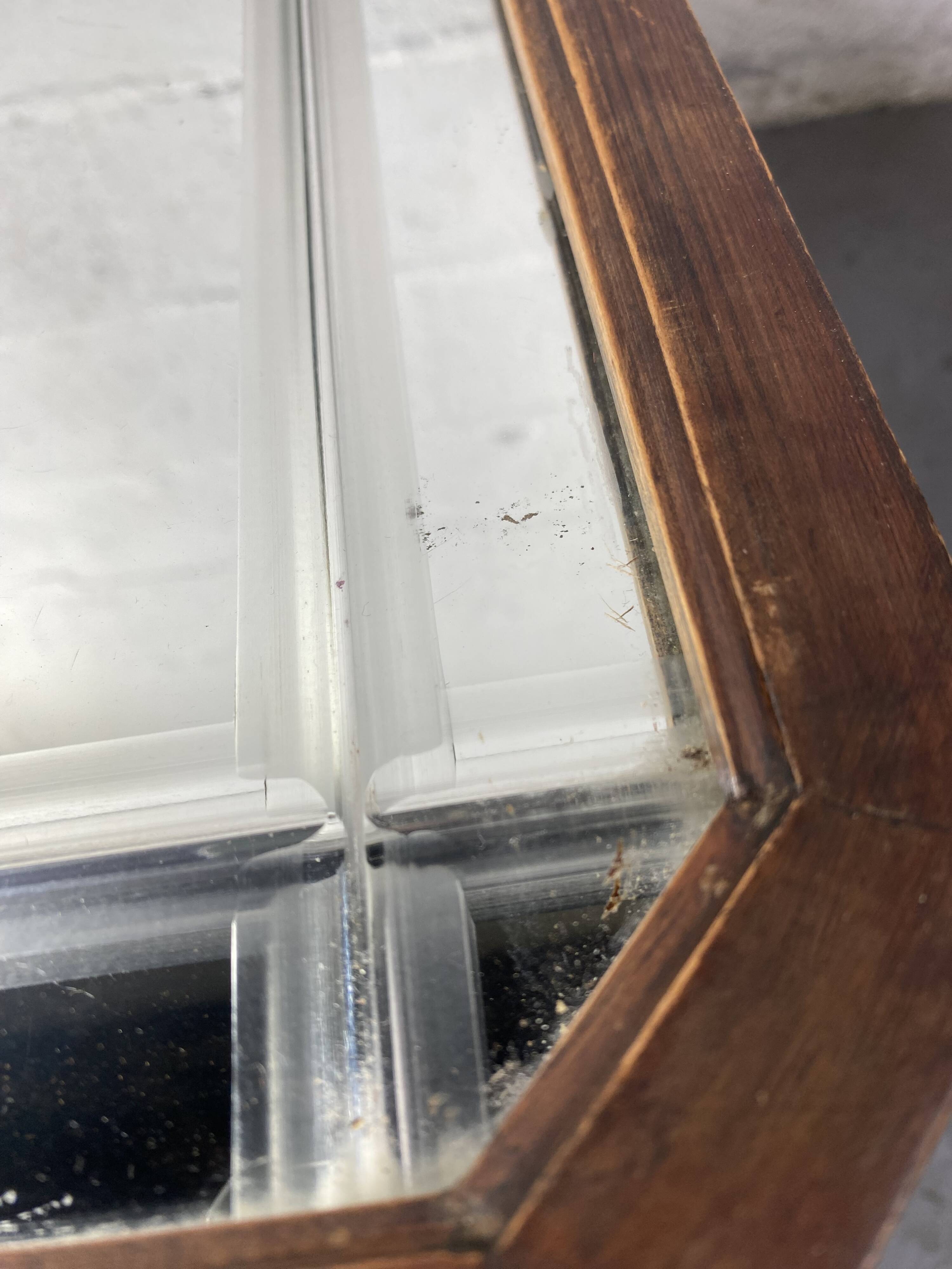 Table basse rectangle années 40 miroir