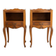 Pair of Louis XV bedside tables in solid wood.