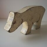 Wooden old toy bear