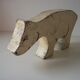 Wooden old toy bear