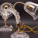 Set of 2 Art Decò Murano Glass Barovier e Toso style Table Lamp, 1940