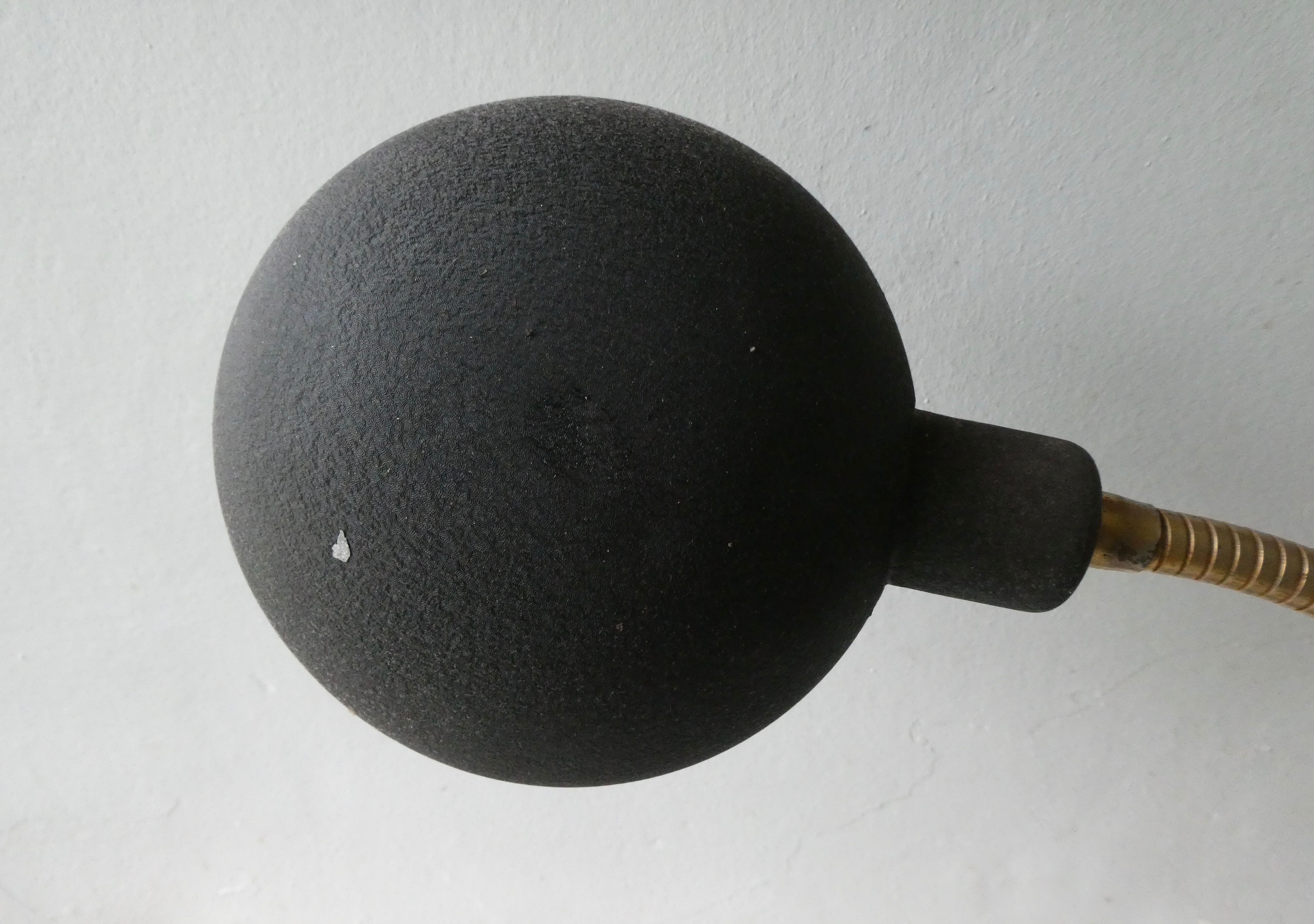 1950s lamp, made of black and gold metal