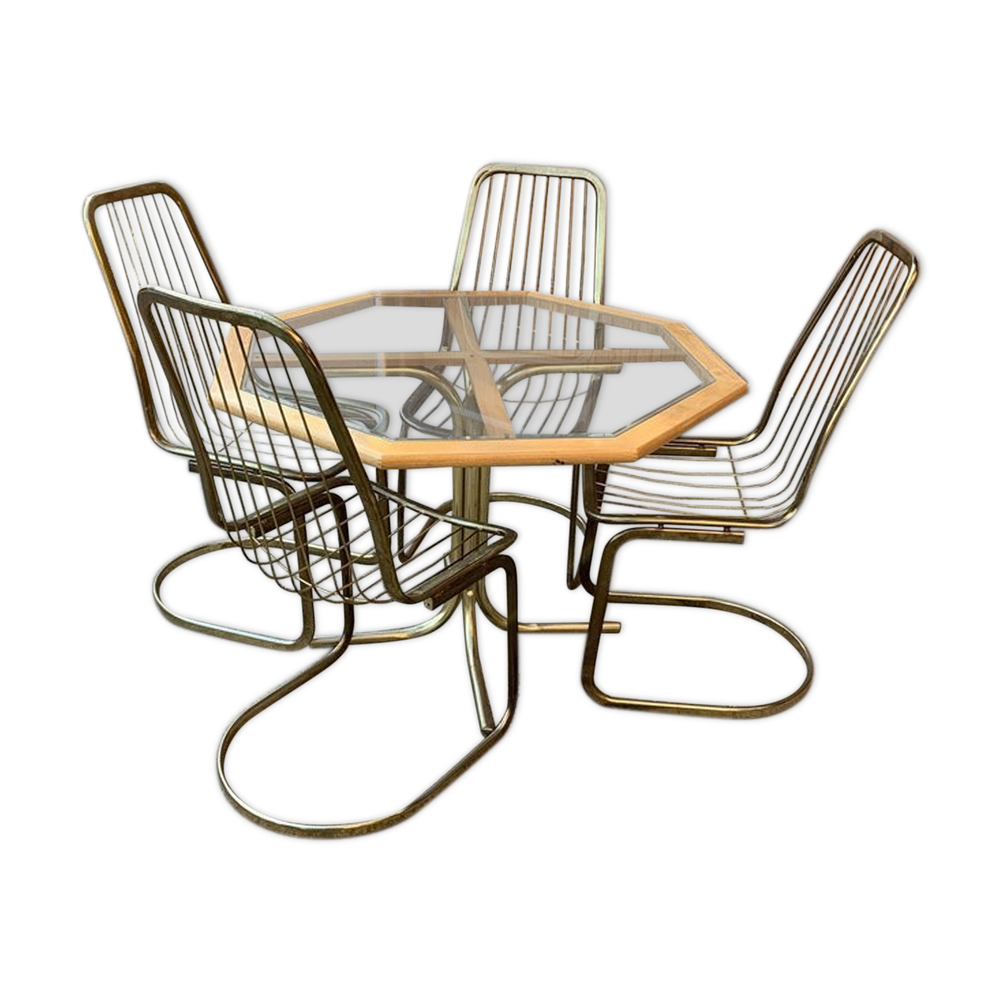 Dining room table and chairs, 1970