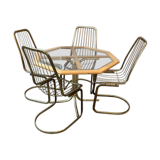 Dining room table and chairs, 1970