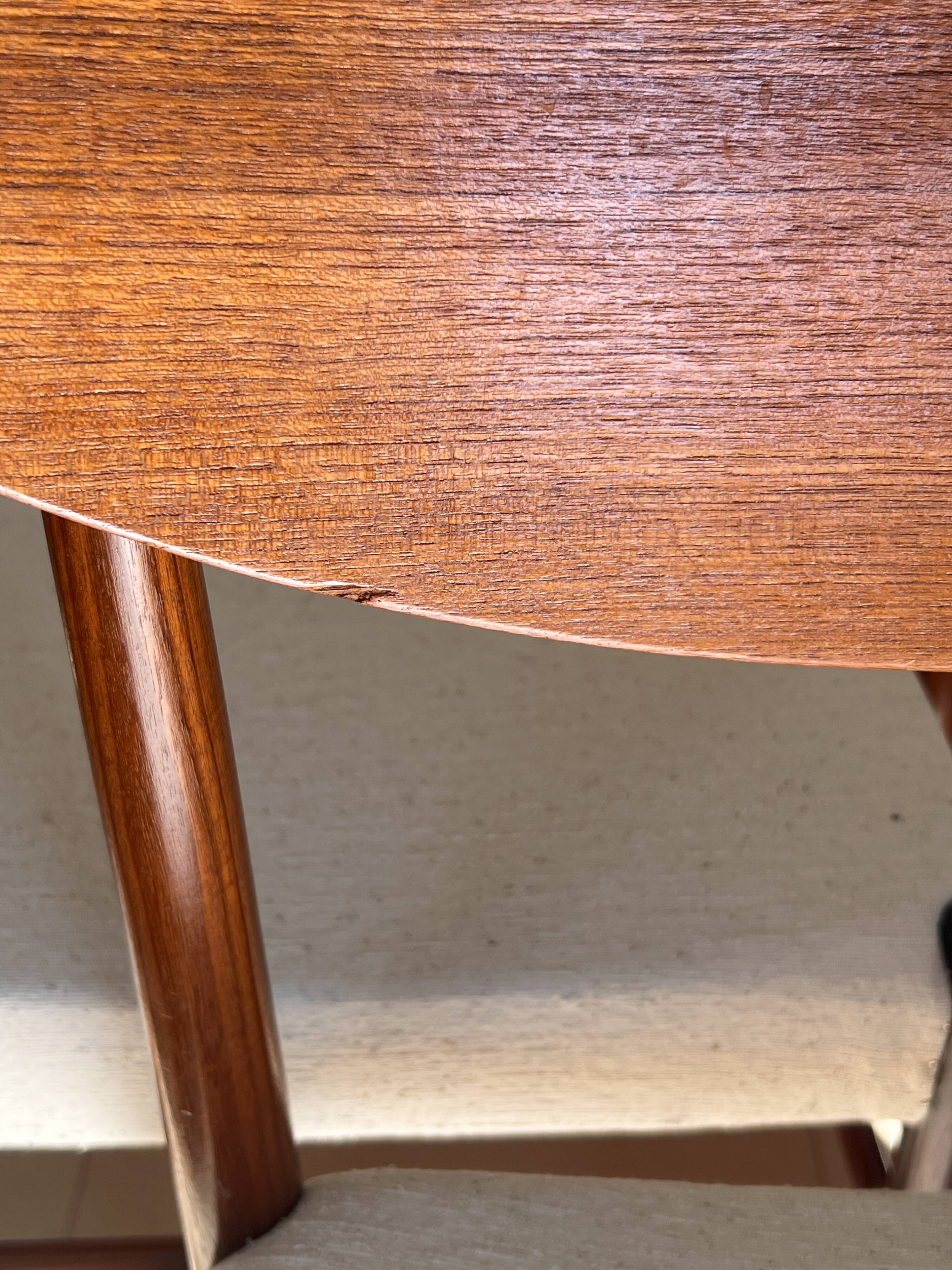 Set of 6 Scandinavian style Danish teak upholstered chairs. 1960s
