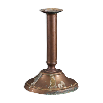 Vintage candle holder copper alloy