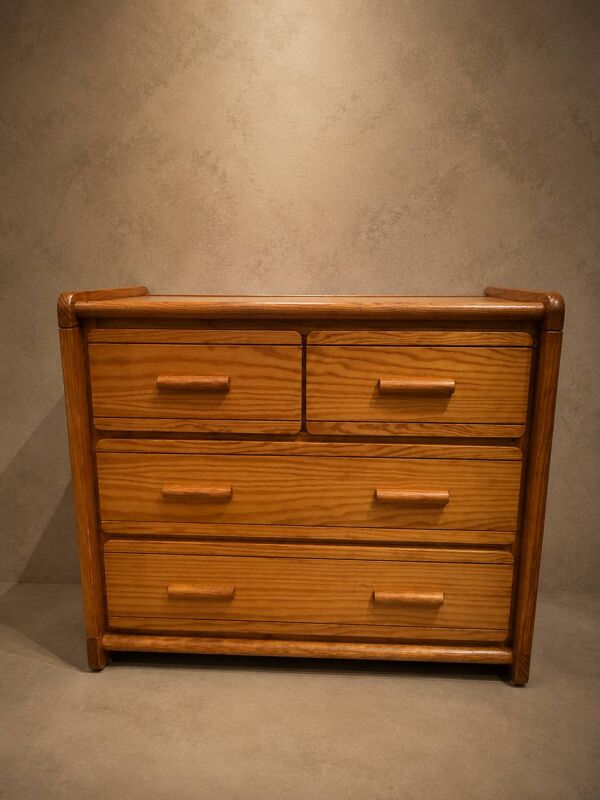 Commode en pin Gautier France, circa 1980