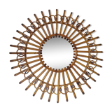 Vintage bamboo mirror 64cm