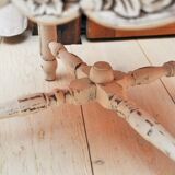 Chair provençale of nanny, mulched, white patina