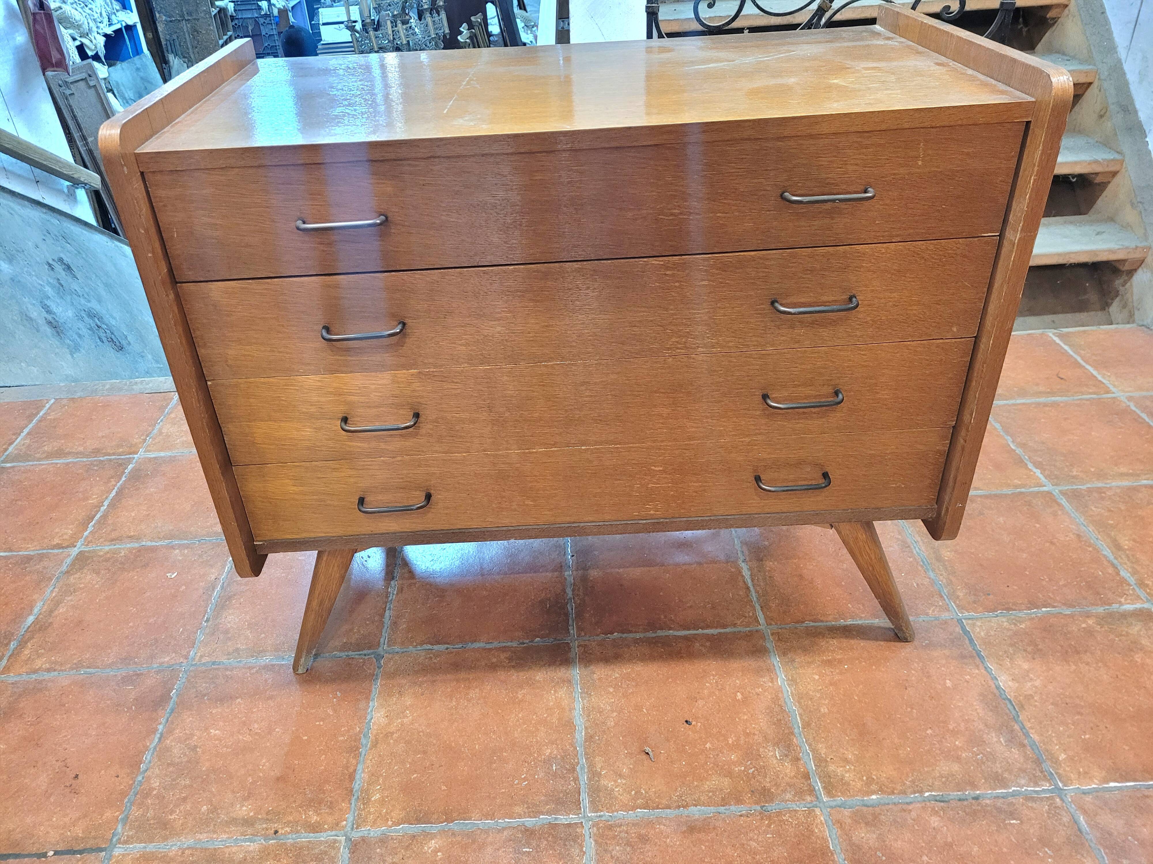 Vintage oak chest of drawers from the 60s
