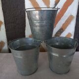Set of 3 zinc buckets