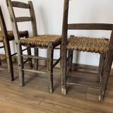 Ensemble de 6 chaises paillées
