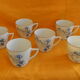 Set of 6 porcelain cups. Blueberry décor