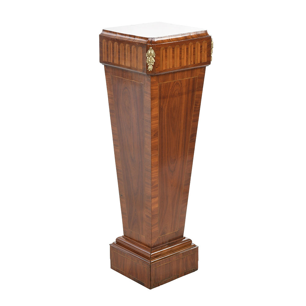 Art Deco style column in marquetry