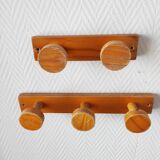 Vintage 70s pine coat hooks – Perriand Les Arcs style