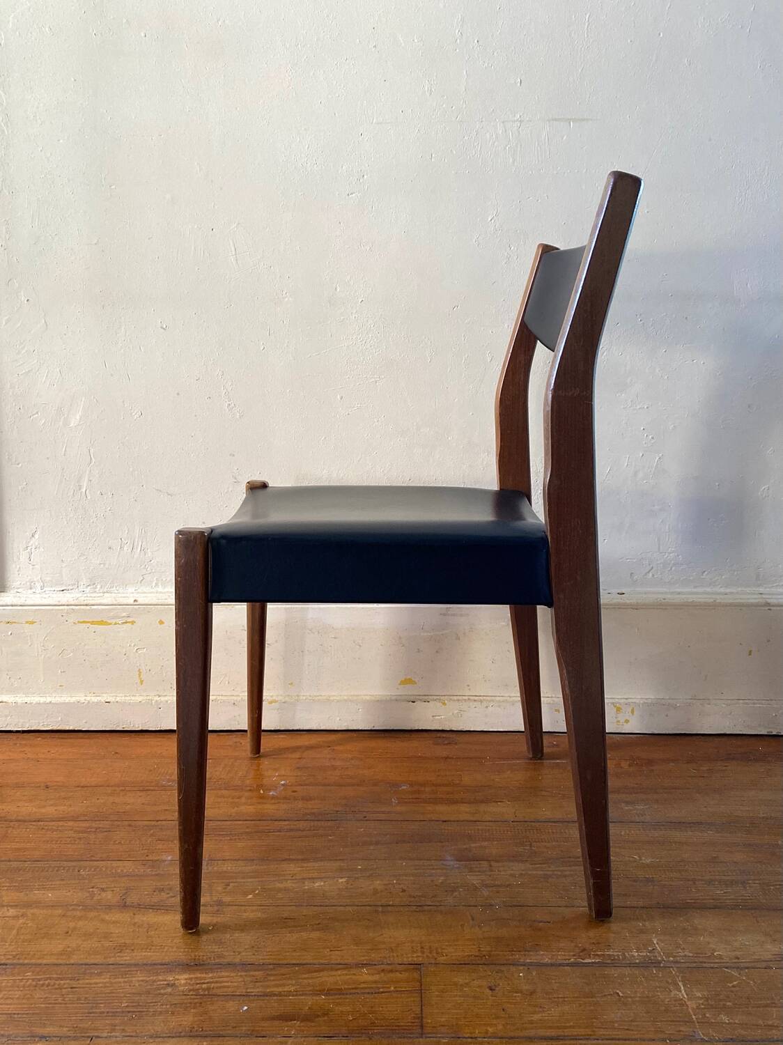 Set of six Scandinavian chairs in vintage teak 1960