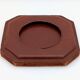 Ashtray / Catch-all Mid-Century Solid Glass Murano Style & Leather 1960