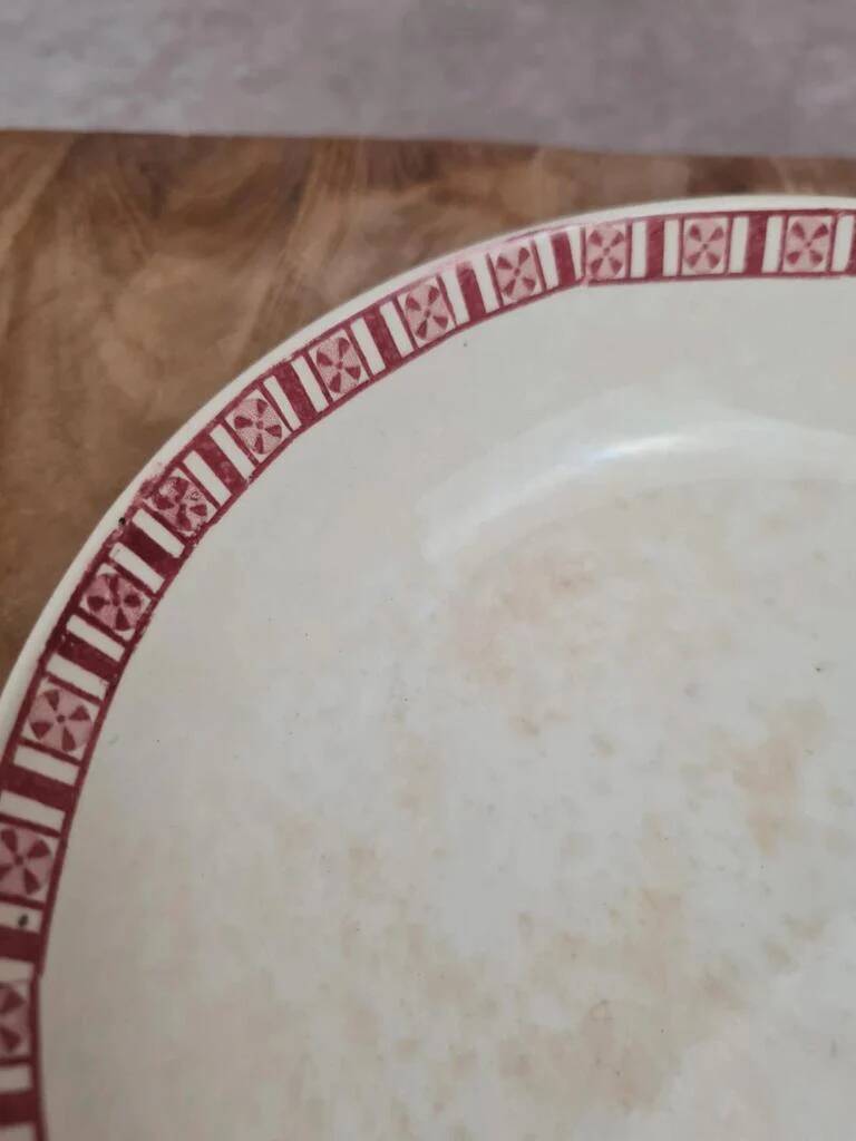 Assiette creuse ancienne Villeroy & Boch Mettlach – Modèle Blanca