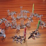 Glass table runner by A. Vialas – Vintage crystal centerpiece