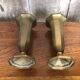 Pair of old art deco vases in vintage brass