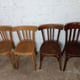 4 chaises bistrot dépareillées