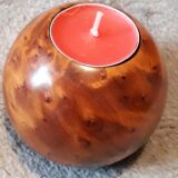 Bougeoir scandinave en loupe d'orme