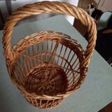 Panier a bouteille osier