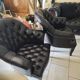 Two Chesterfield armchairs