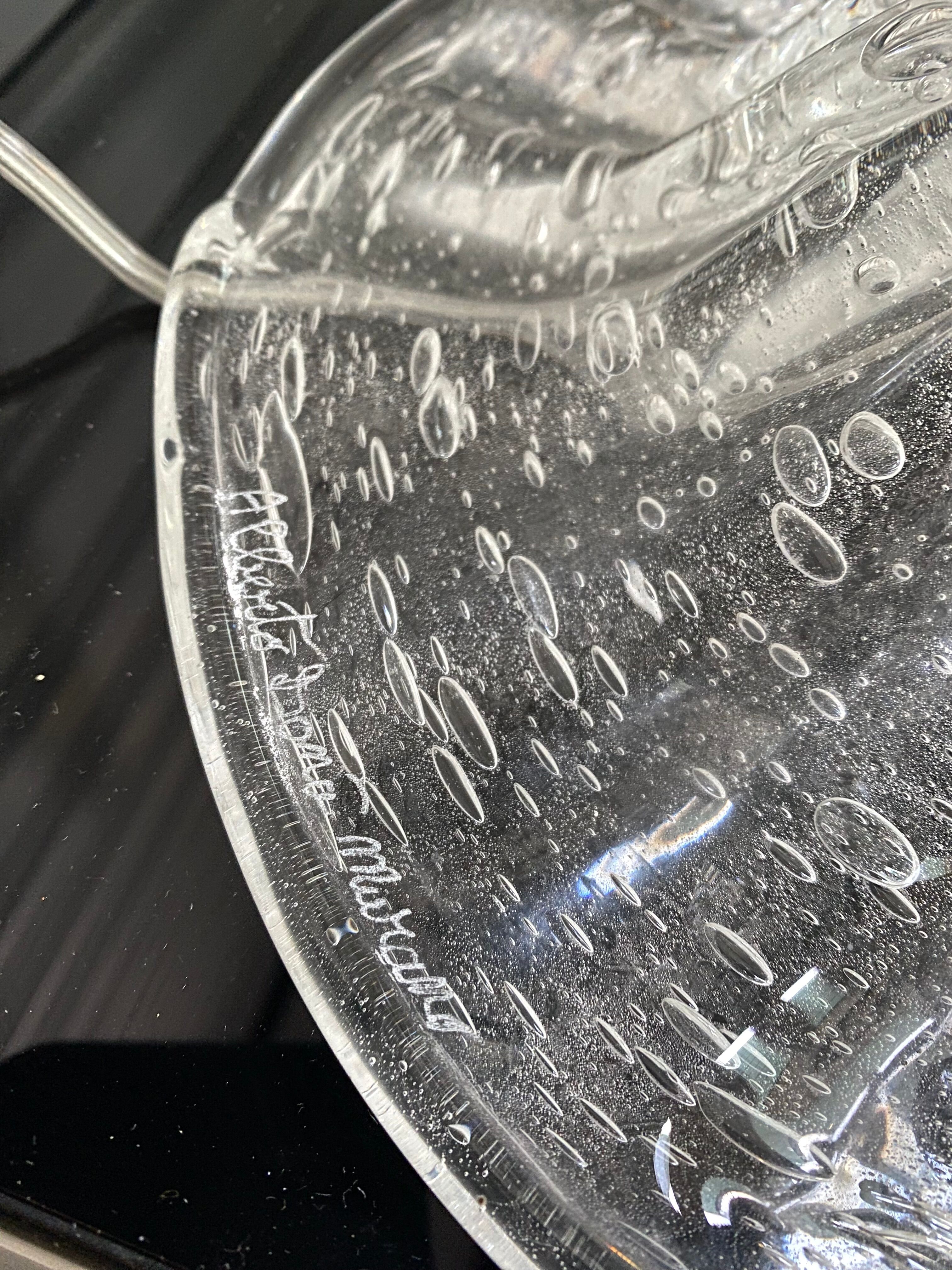 Pair of lamp legs Alberto Dona- Murano glass - 70s