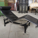 LC4 chaise longue signed – Le Corbusier / Cassina – black leather