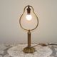 Traditional Style Vintage French Brass Table Lamp Round Footed Base
