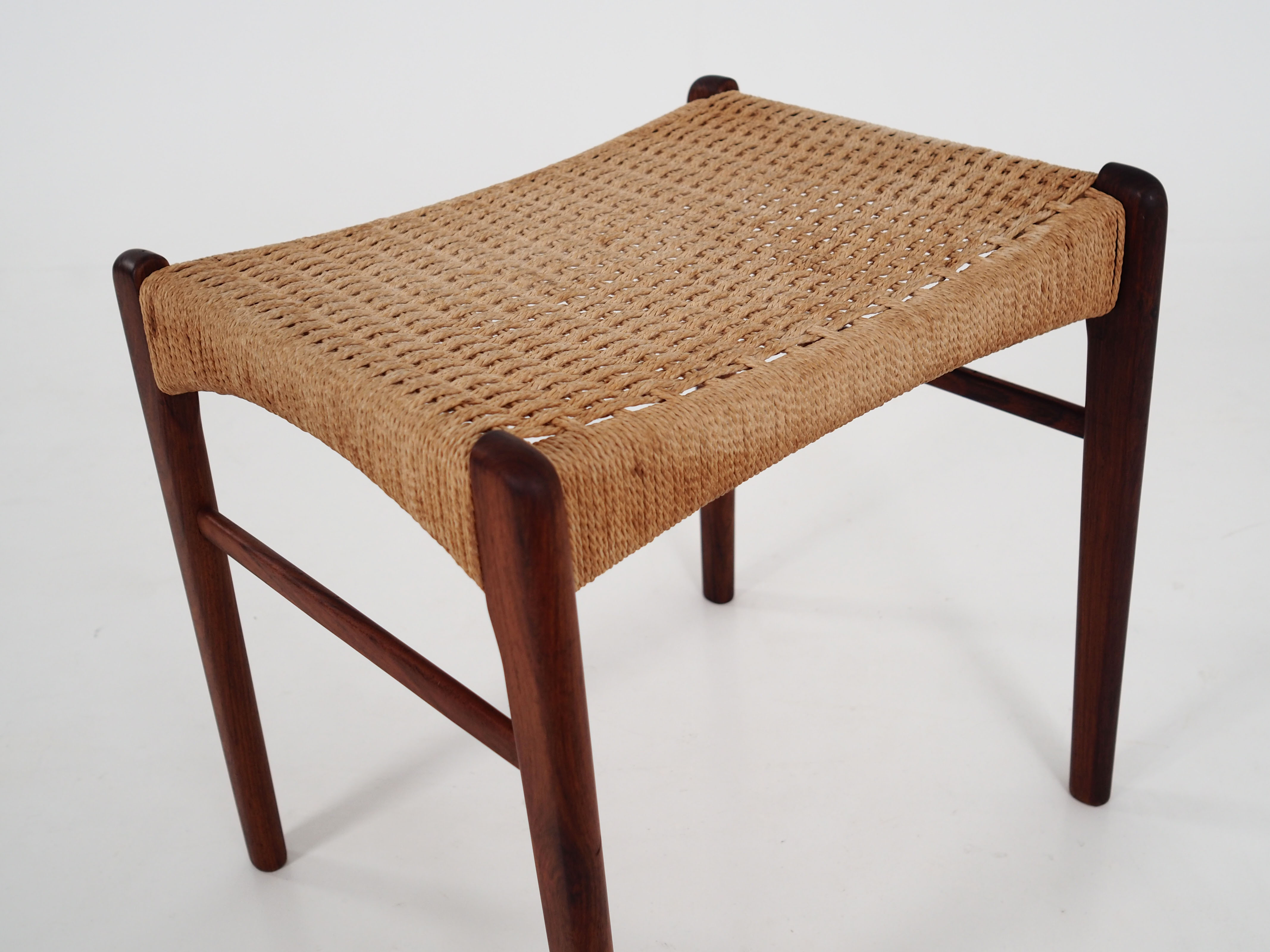 Footstool made of rosewood, Scandinavian design of the 70's
