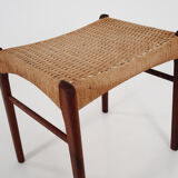 Footstool made of rosewood, Scandinavian design of the 70's