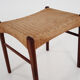 Repose-pied en palissandre, design scandinave des années 70