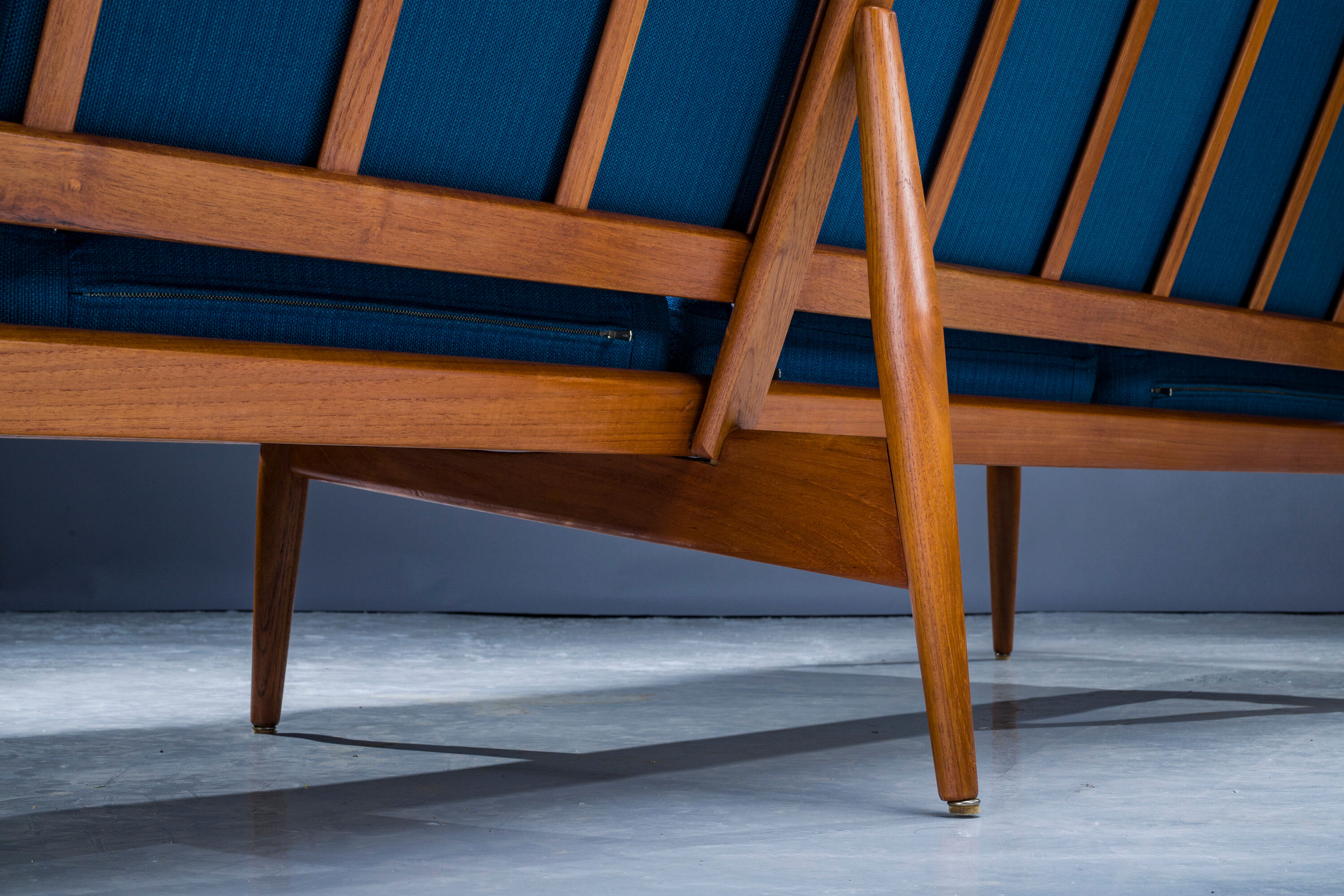 Model 121 Paper Knife Easy Chairs and Sofa by Kai Kristiansen for Magnus Olesen, 1960s, Set of 3