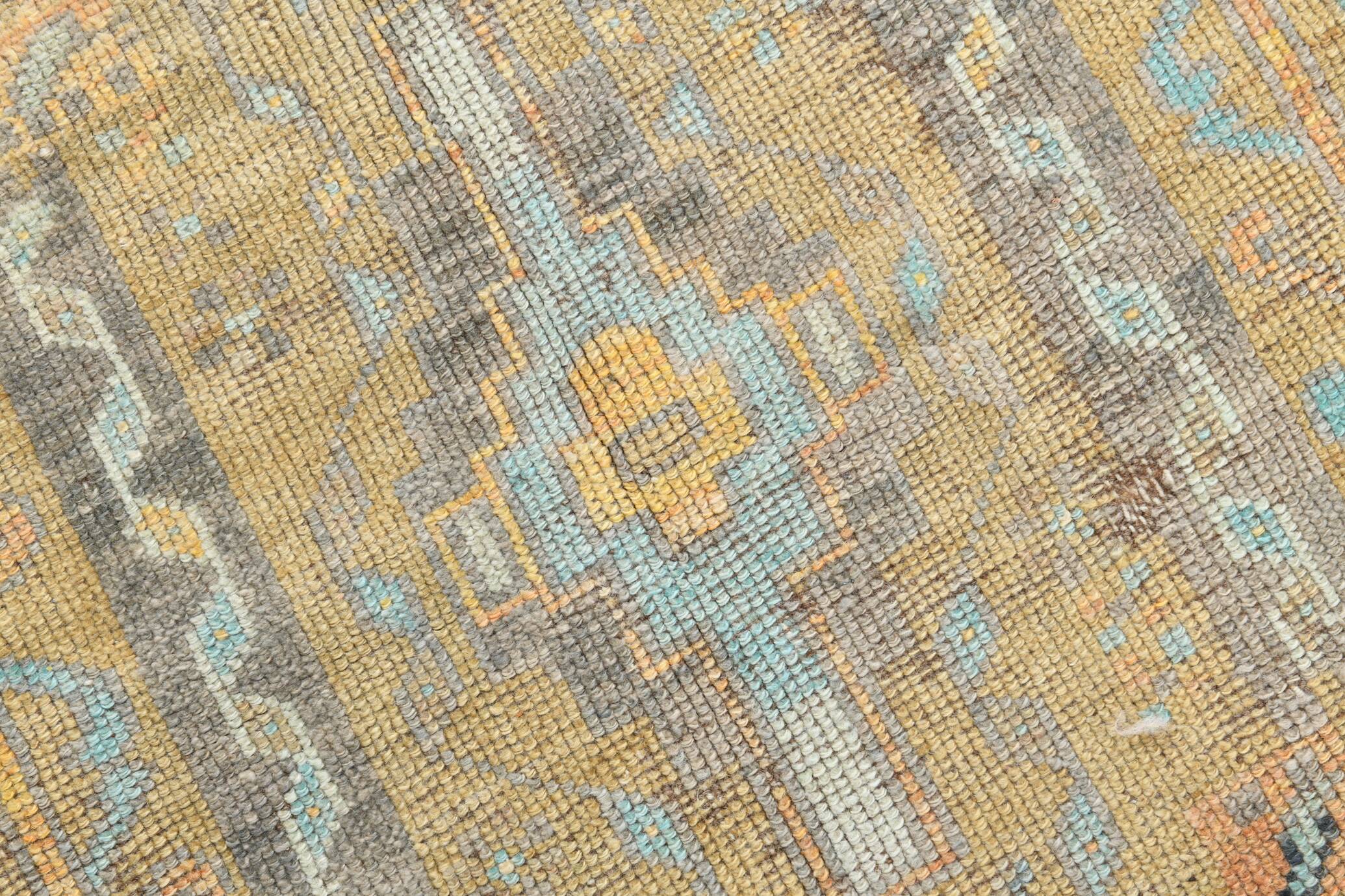 4x7 Turkish Muted Peach Retro Vintage Persian Rug, 133x213Cm