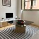 Vintage marble and smoked glass coffee table 70's