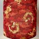 Expressive Fat-Lava vase lamp with dragon lampshade
