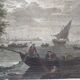 Engraving by Joseph Vernet (1714-1789), published by Jacques Duret, Fishing by Lantern Light