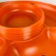 Vintage 1970s orange plastic Prisunic Flair aperitif platter