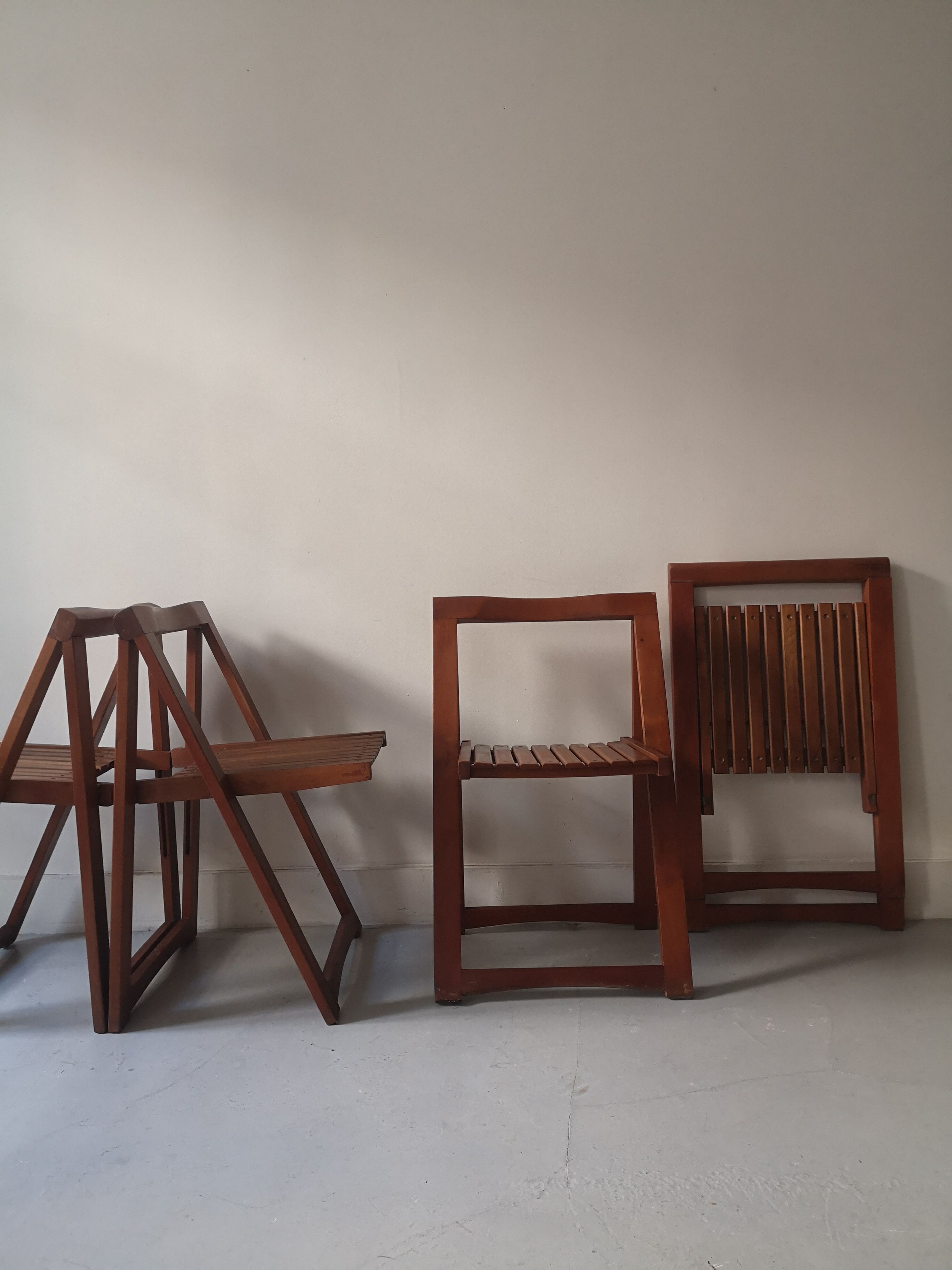 Set de 4 chaises pliantes par Aldo Jacober pour Alberti Bazzani, 1970