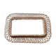 Miroir rotin vintage H72 X L48