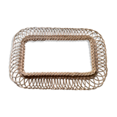 Miroir rotin vintage H72 X L48