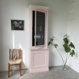 Vitrine haute rose poudrée