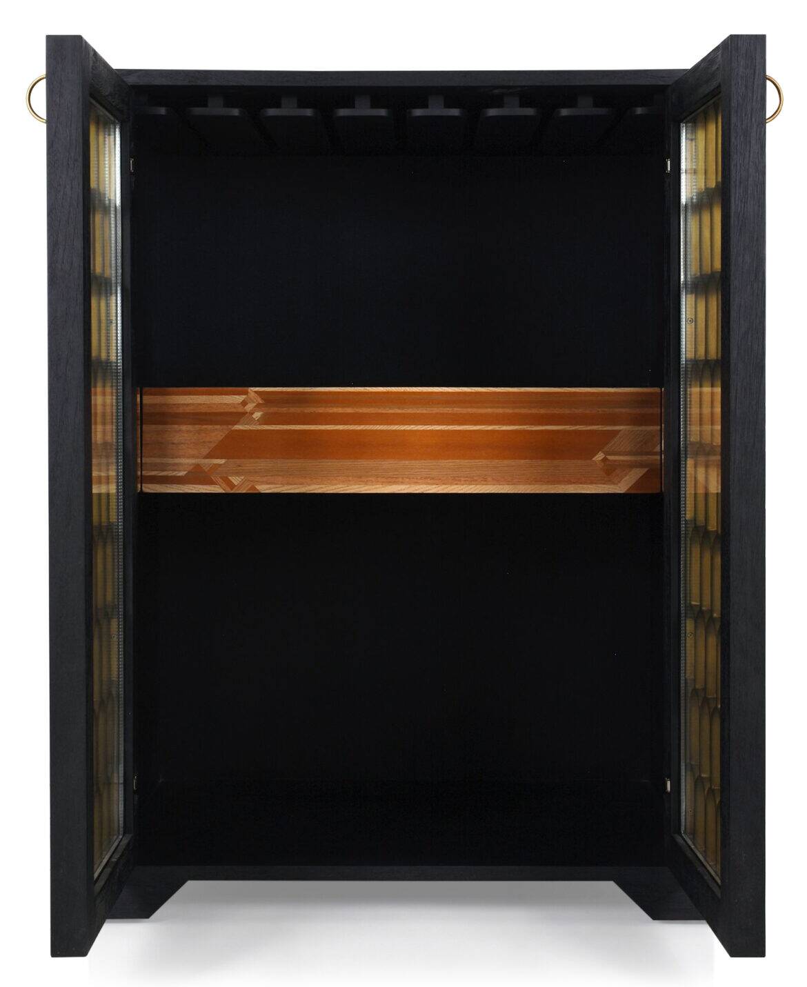 Meuble bar Art Déco bois et métal