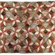 Handmade antique American Hooked geometric rug 4.8' x 7.7' (146cm x 234cm) 1900s - 1B654
