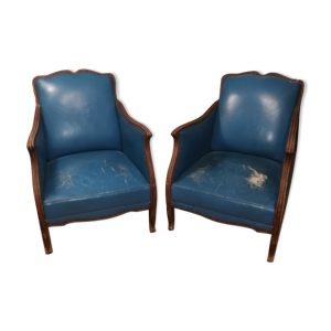 paire de fauteuils vintage - skai