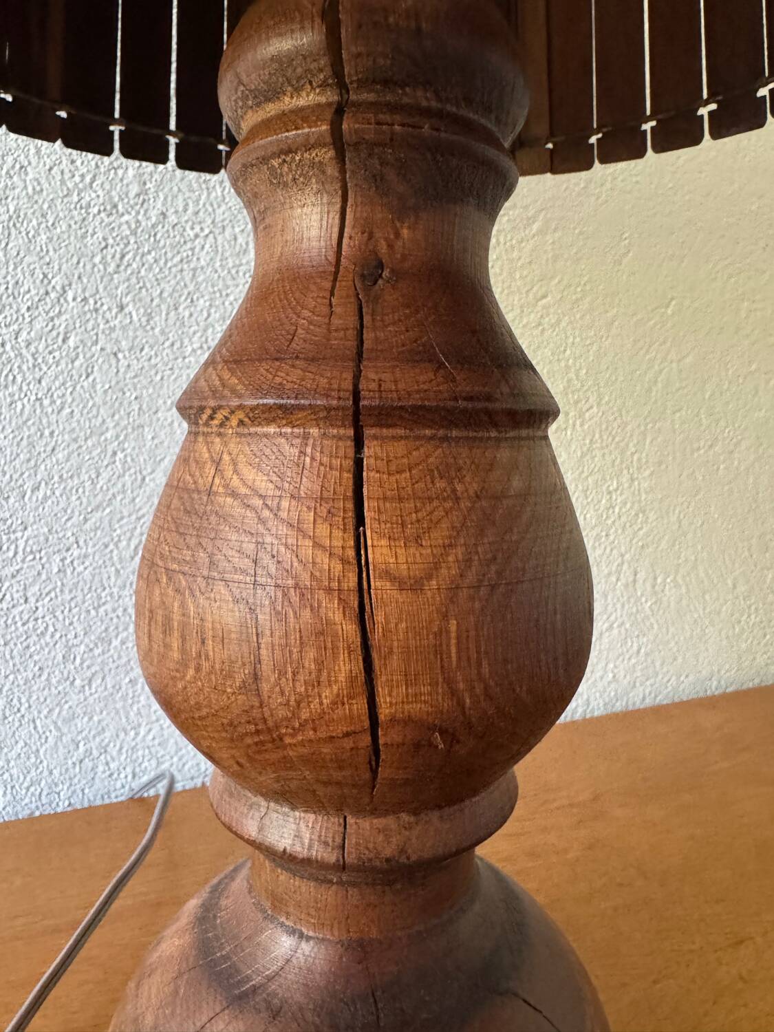 Large teak lamp from the 60s